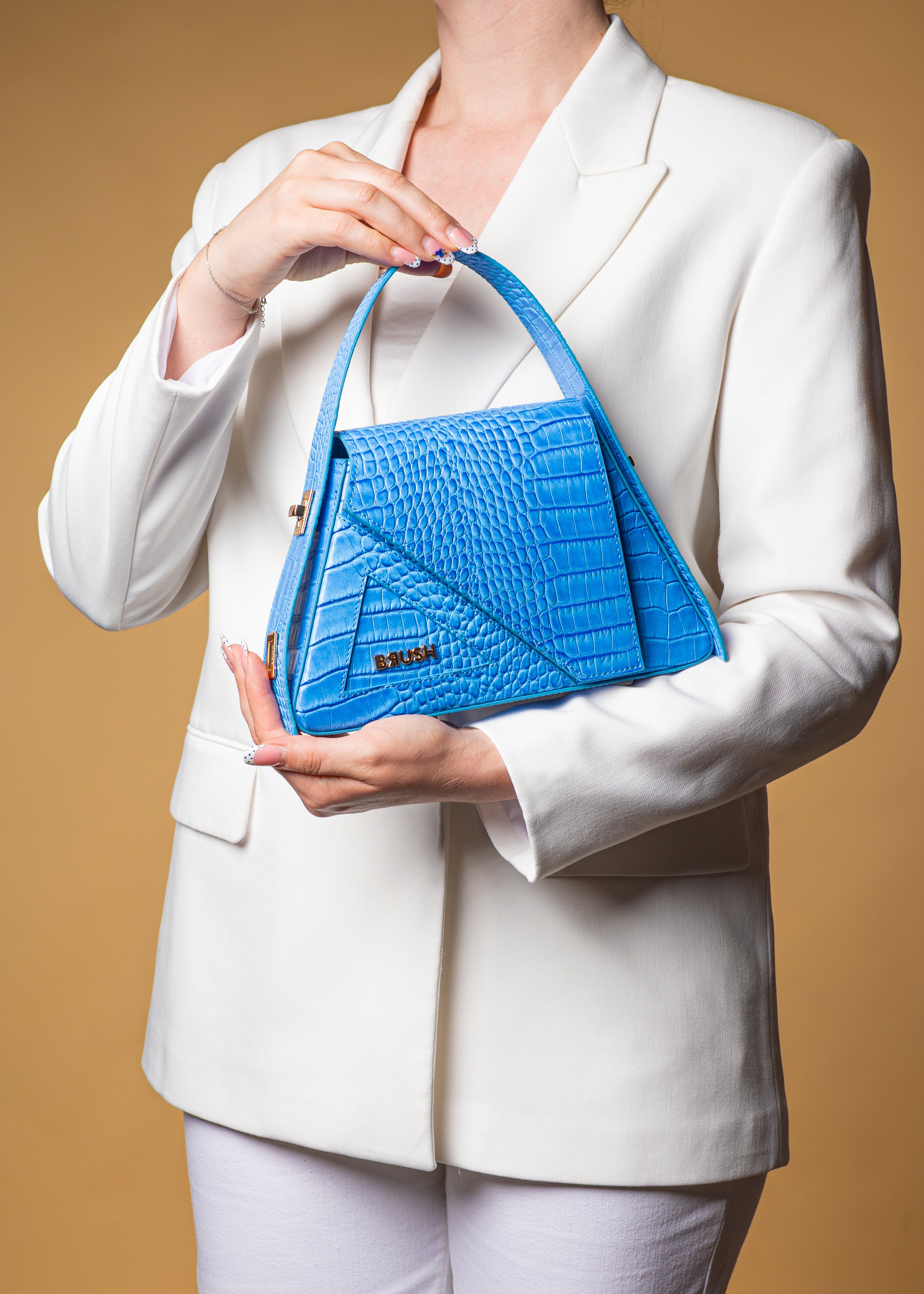 Crock Baby Blue Ruler Bag