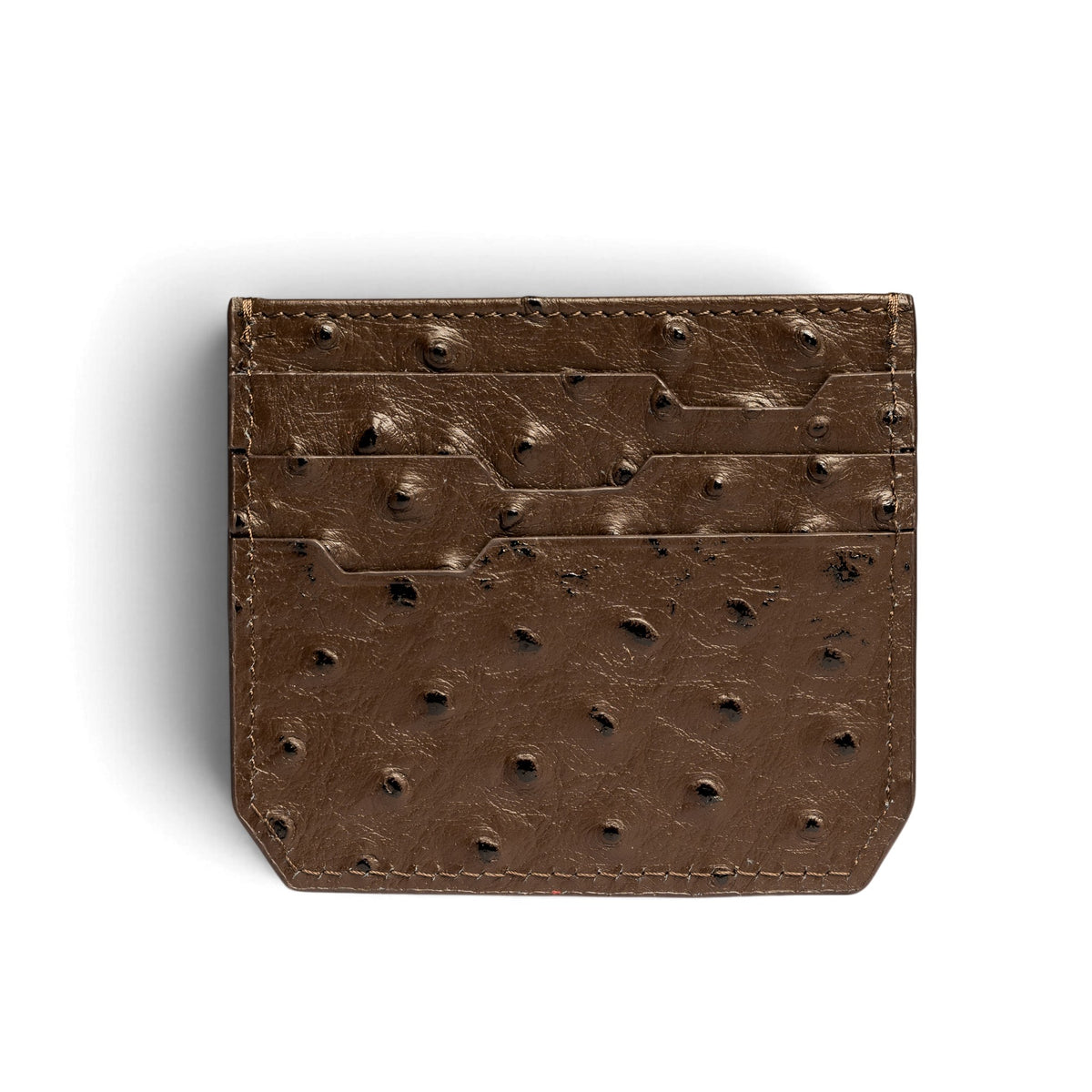 Cardholder Ostrich Brown