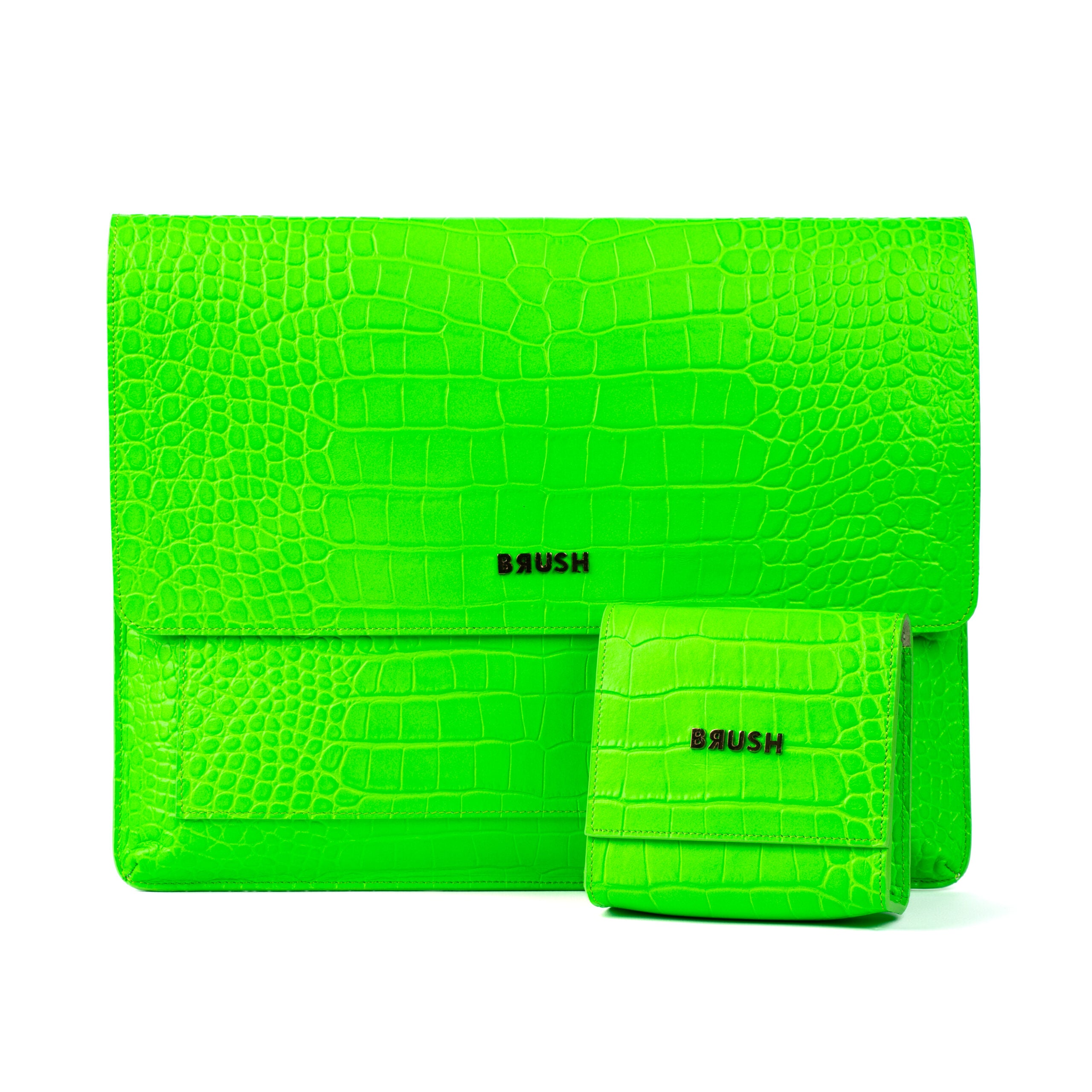 Sibs in Croc Neon Green