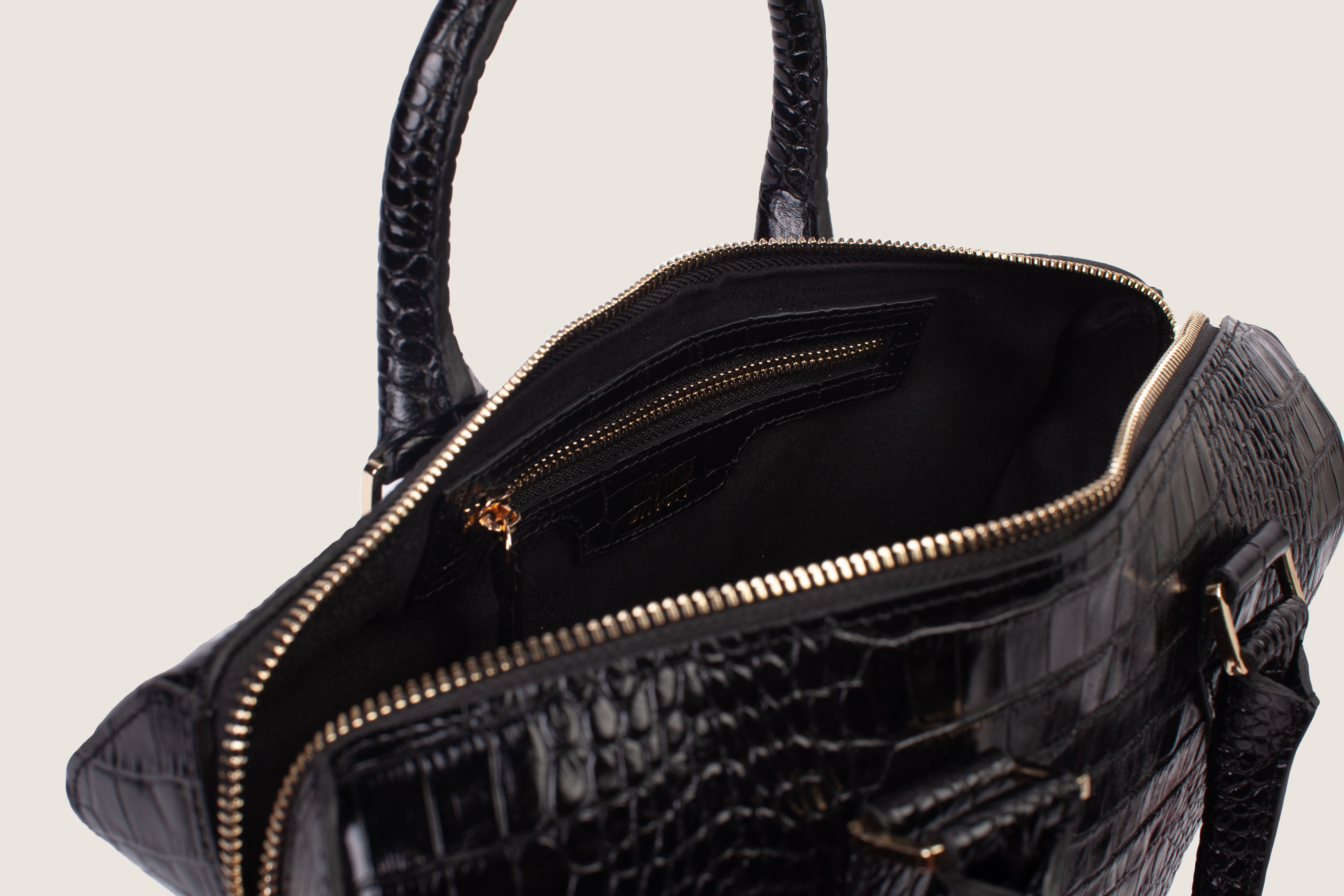 Croc Black Boat Bag