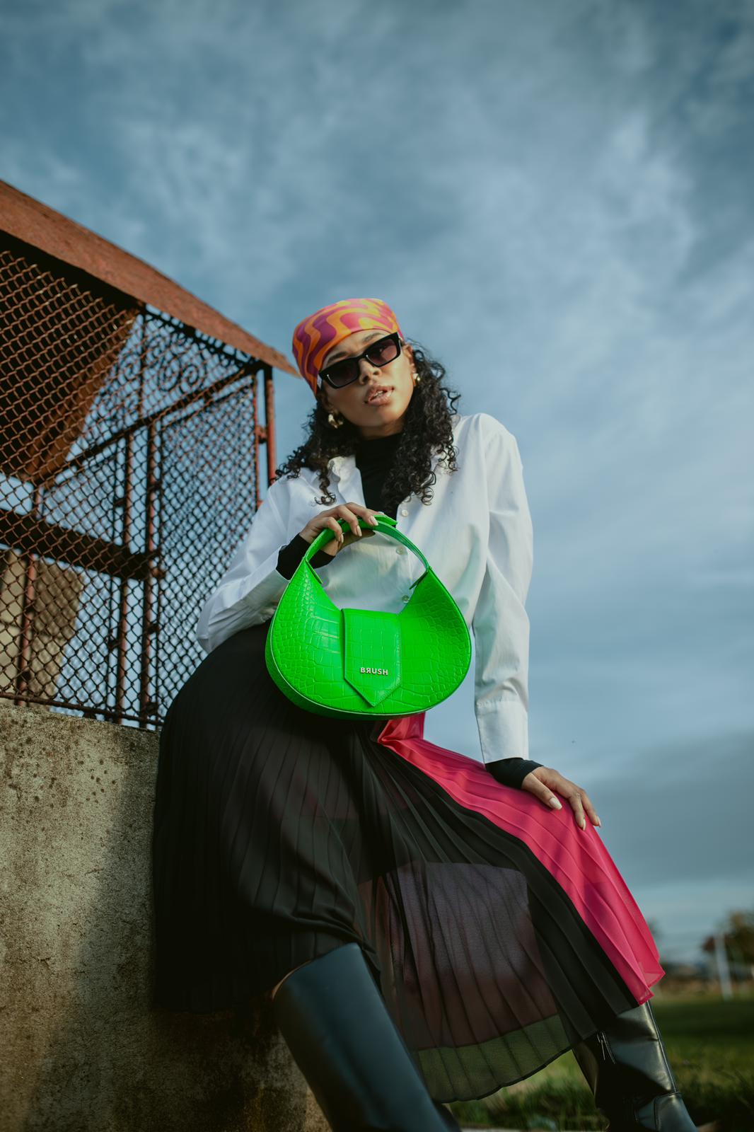 Neon Green Big Luna Bag