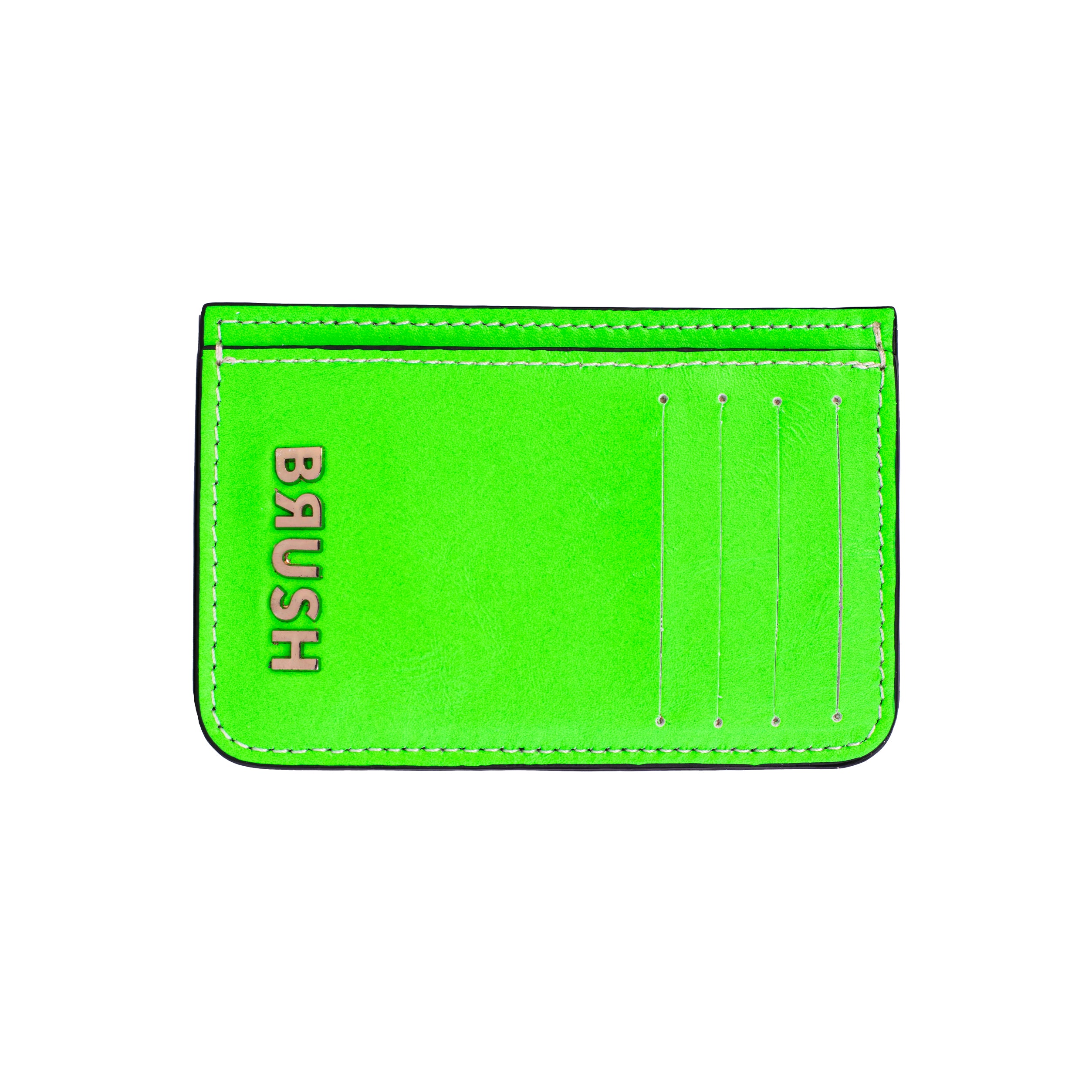Cardholder 2 Neon Green In Gold