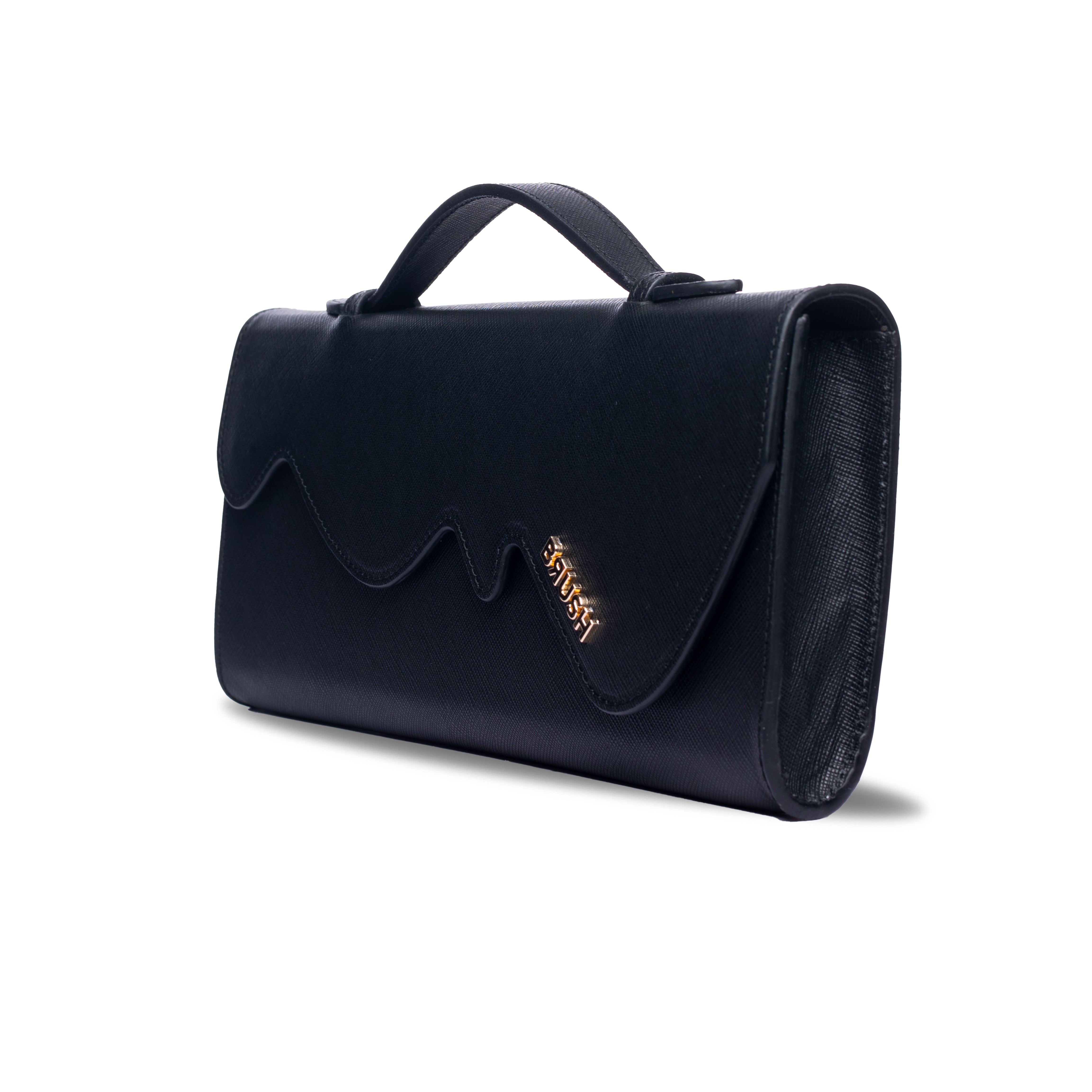 Melt Clutch Bag in Black