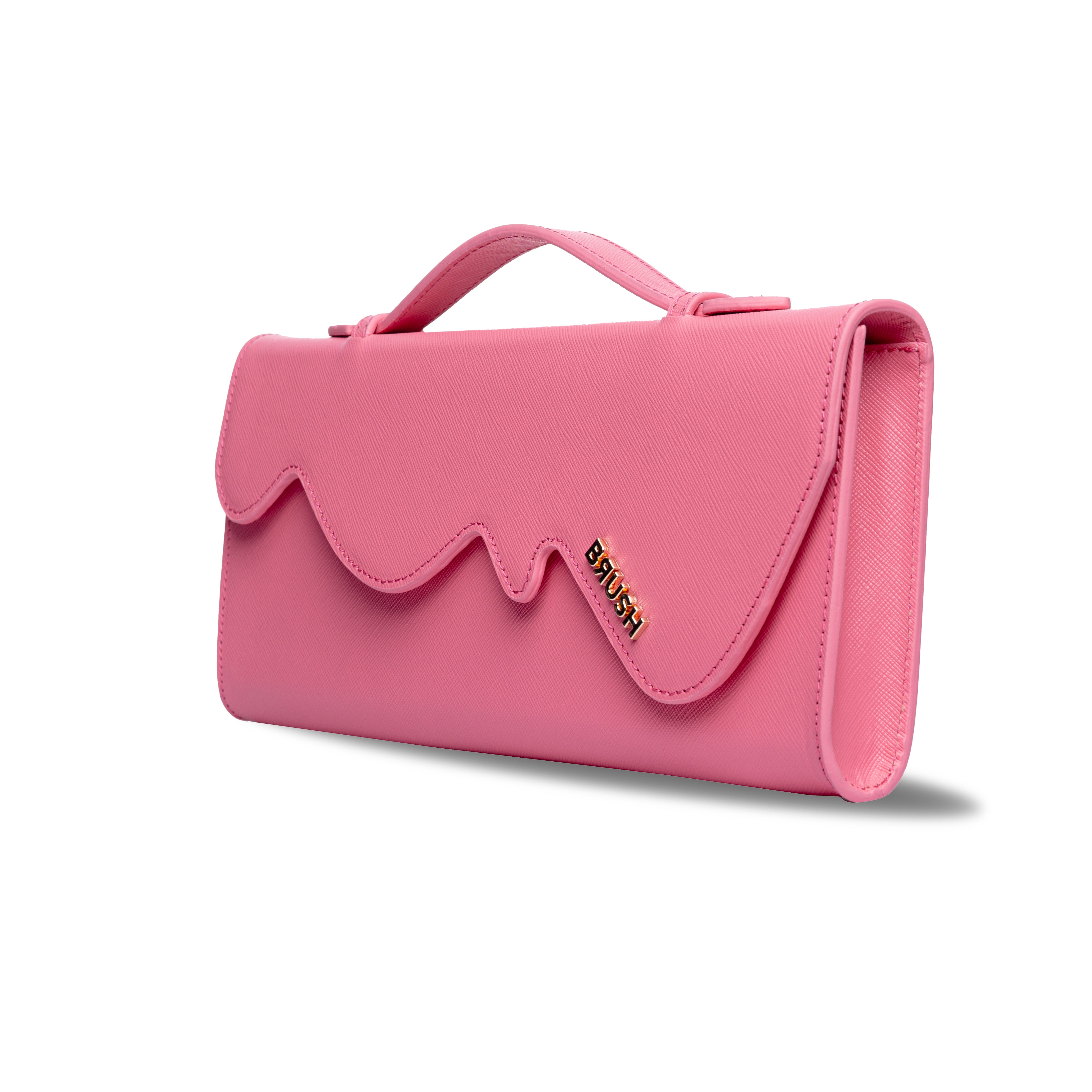 Melt Clutch Bag in Light Pink
