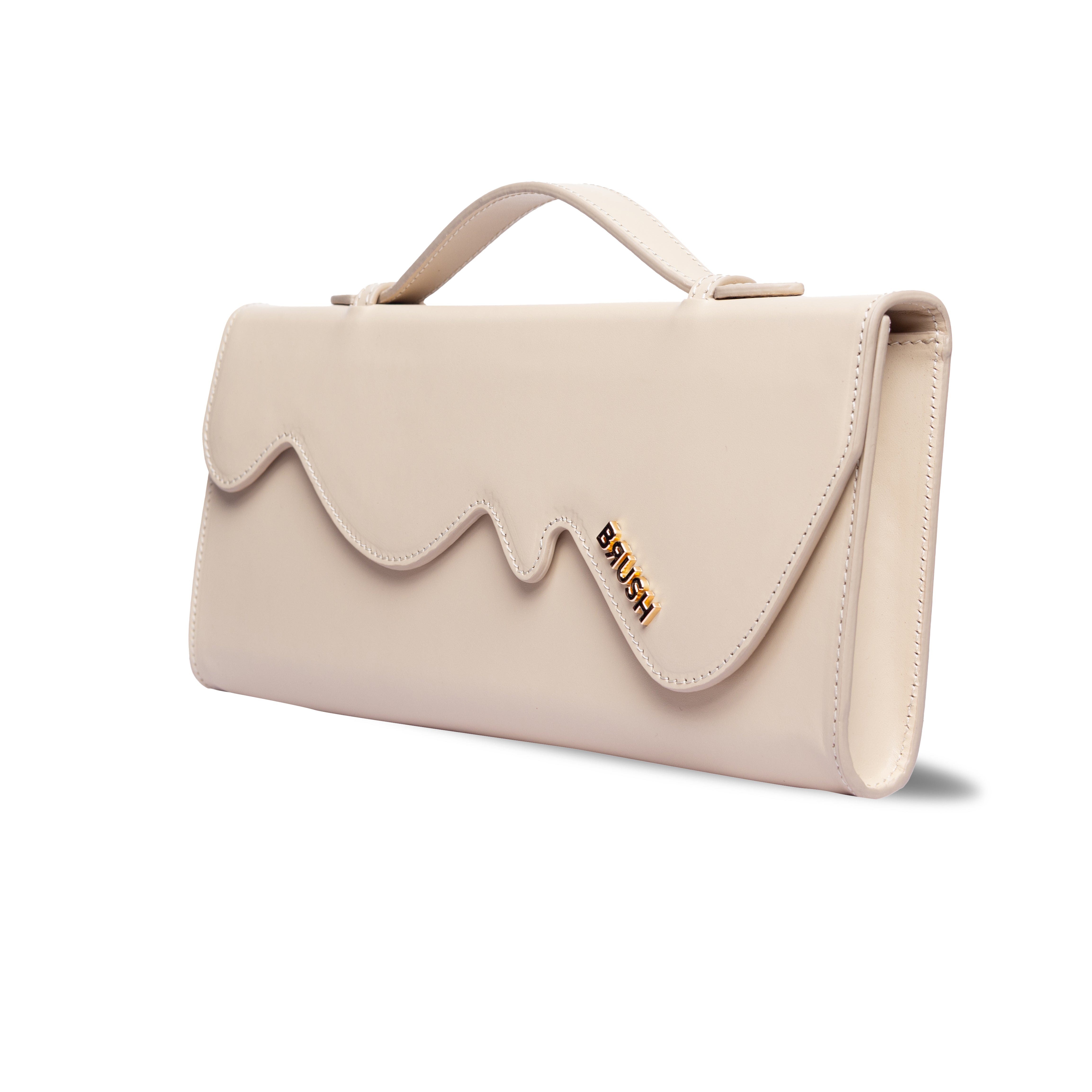 Melt Clutch Bag in Bej
