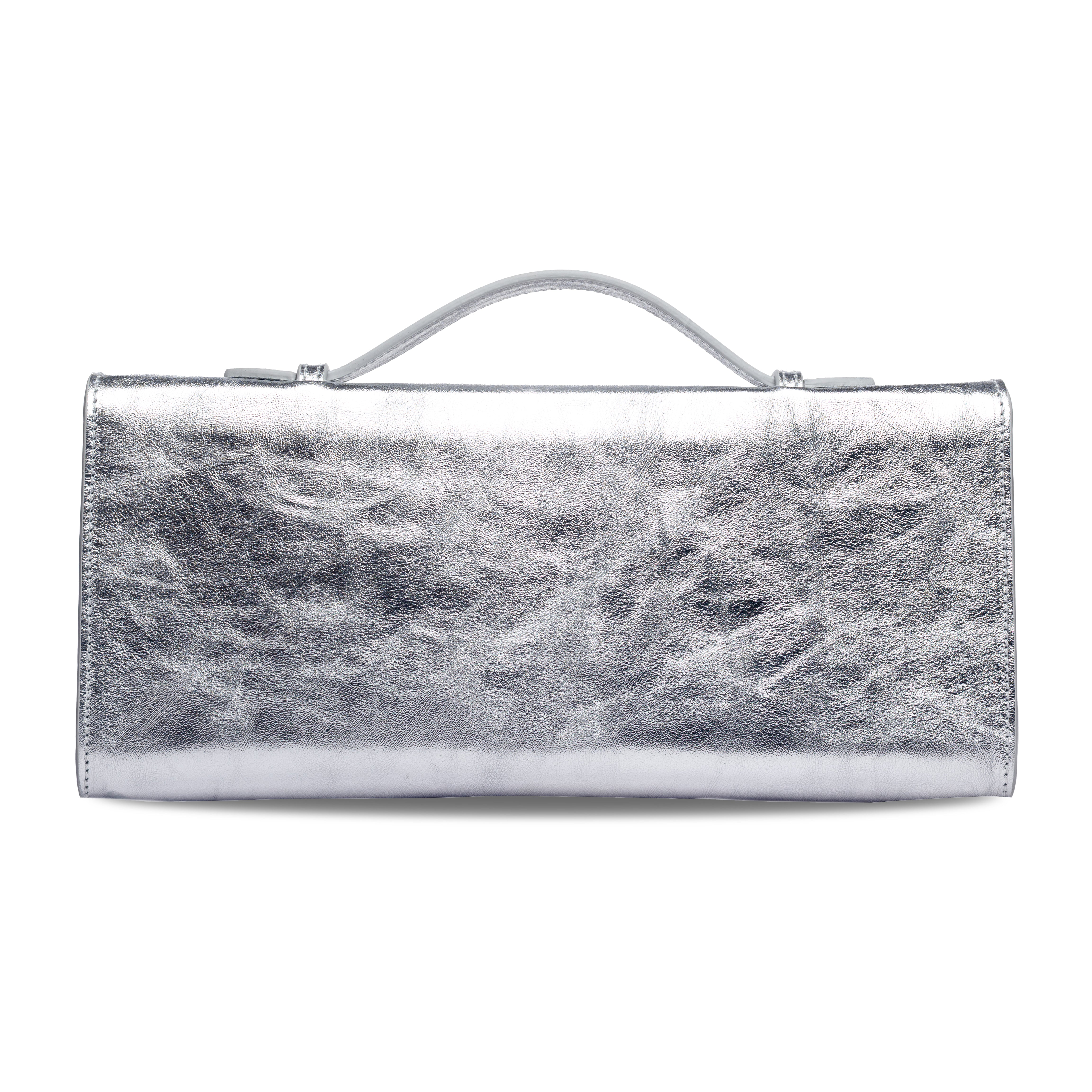 Melt Clutch Bag in Silver