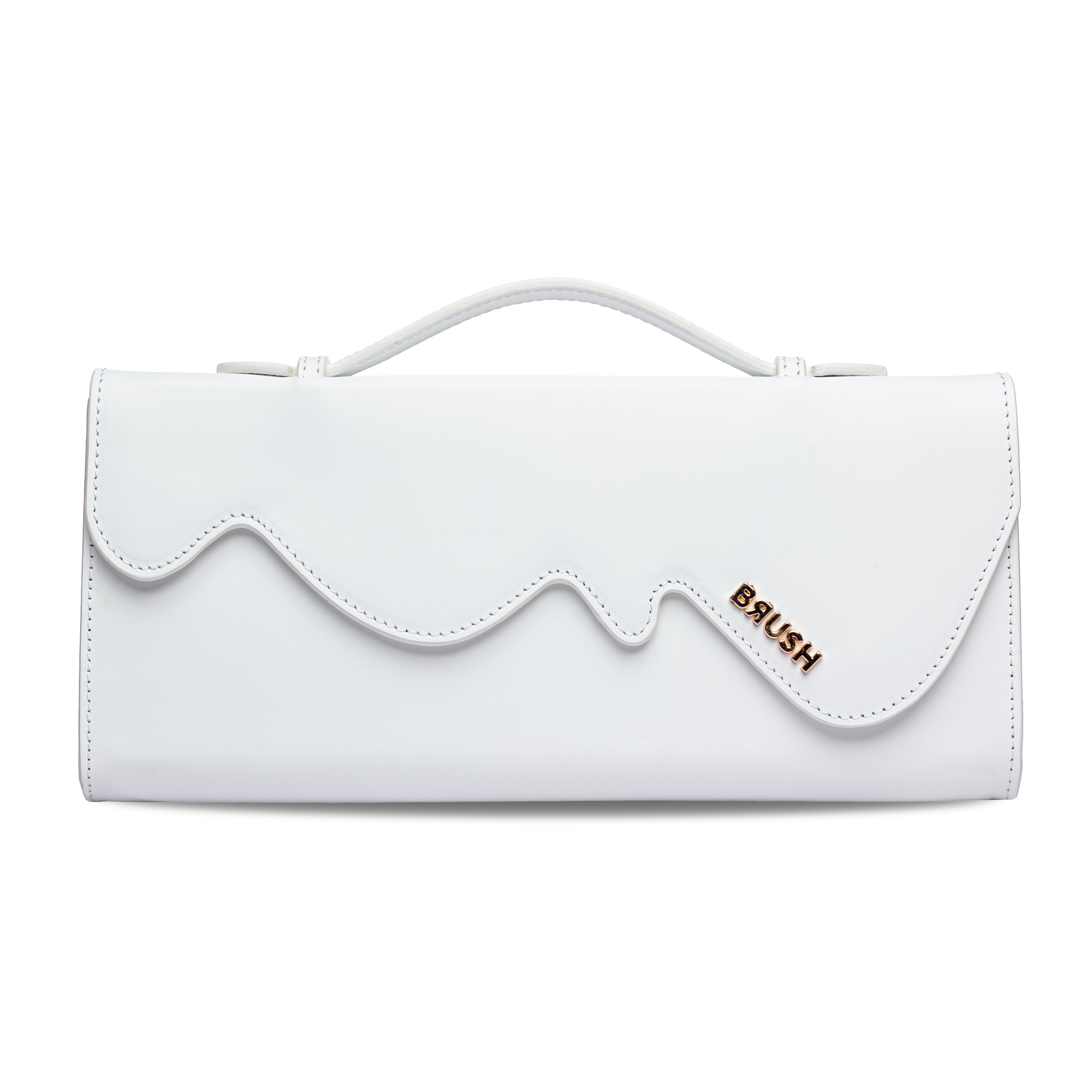 Melt Clutch Bag in White
