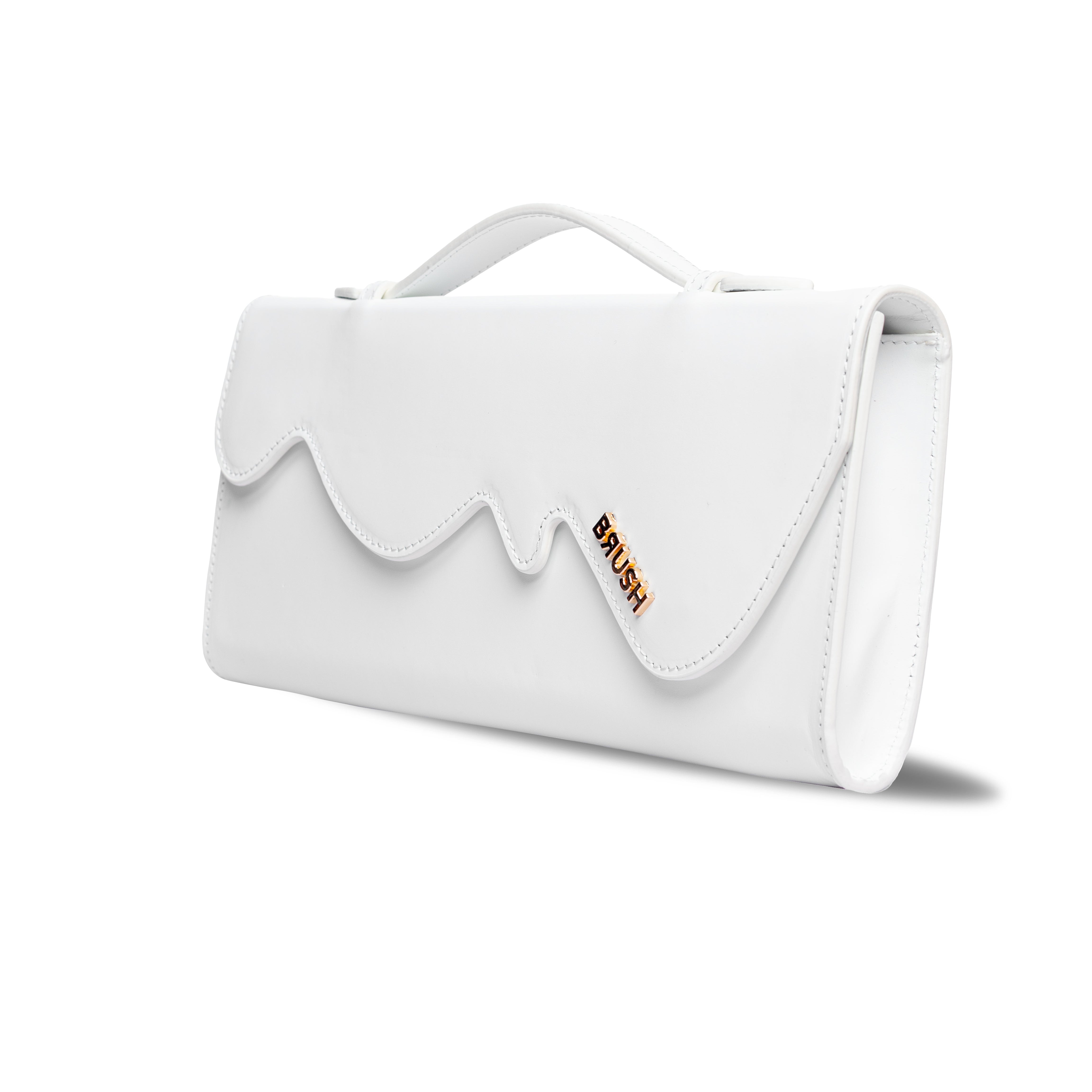 Melt Clutch Bag in White
