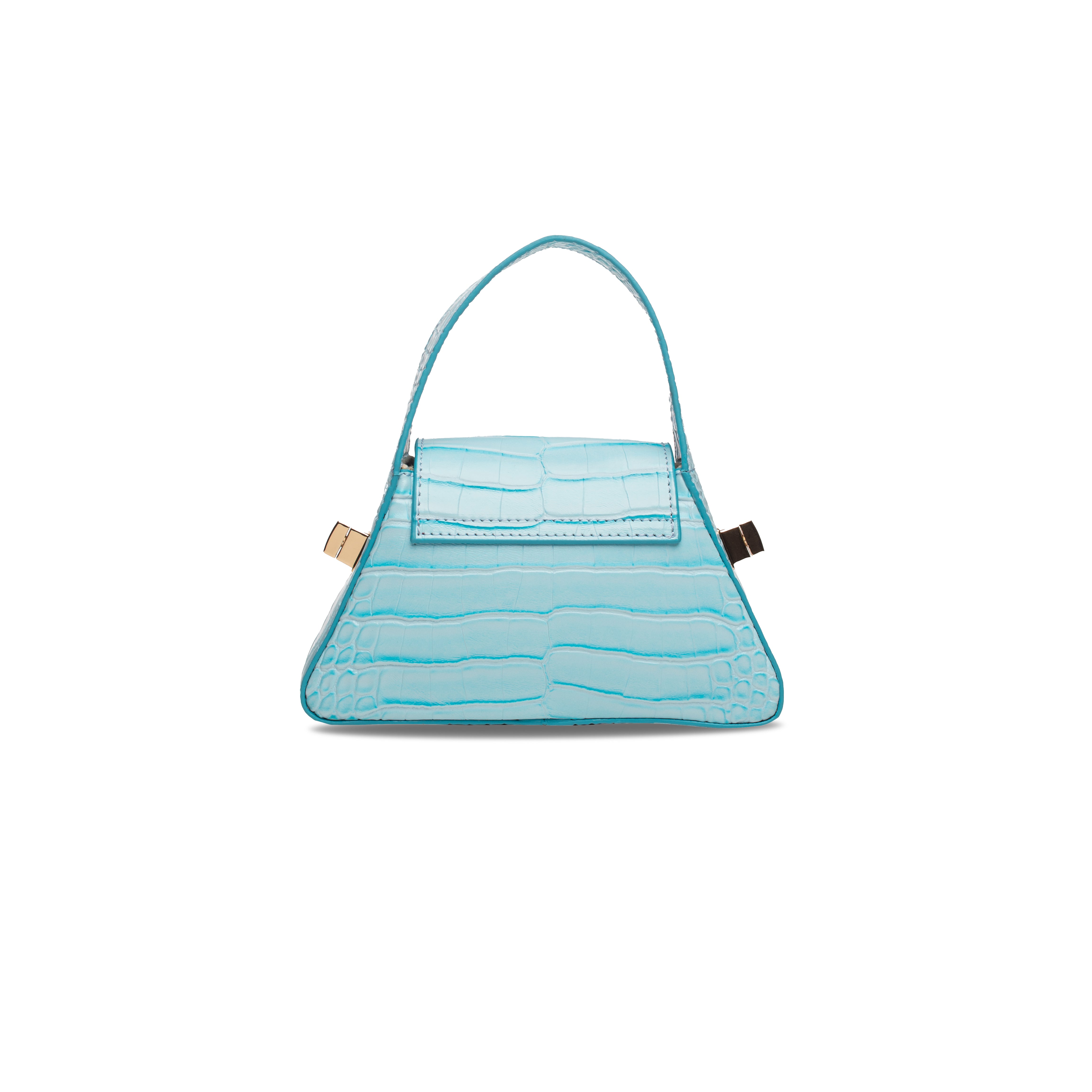 Vegan Crock Blue Micro Ruler Bag