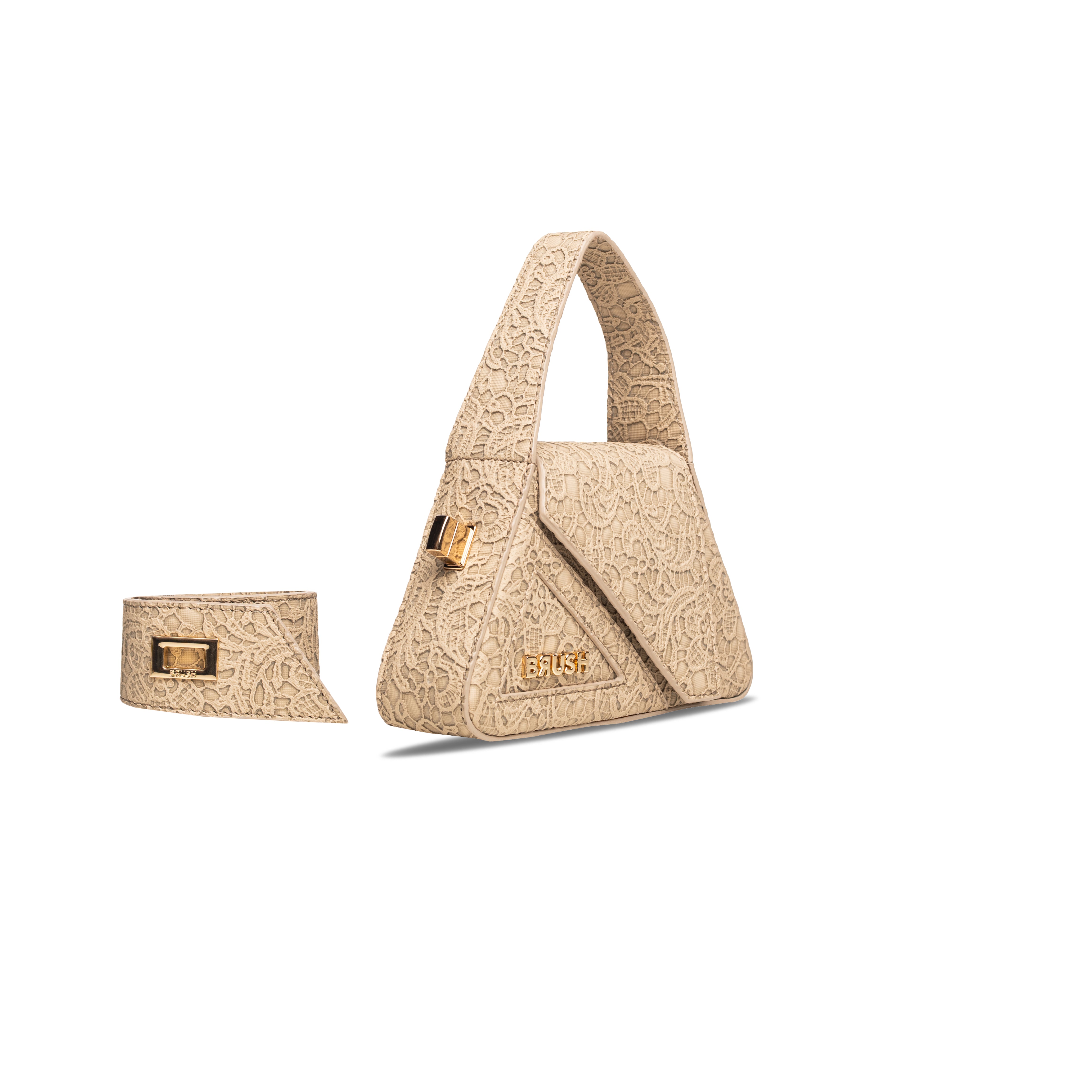 Lace Bej Micro Ruler Bag