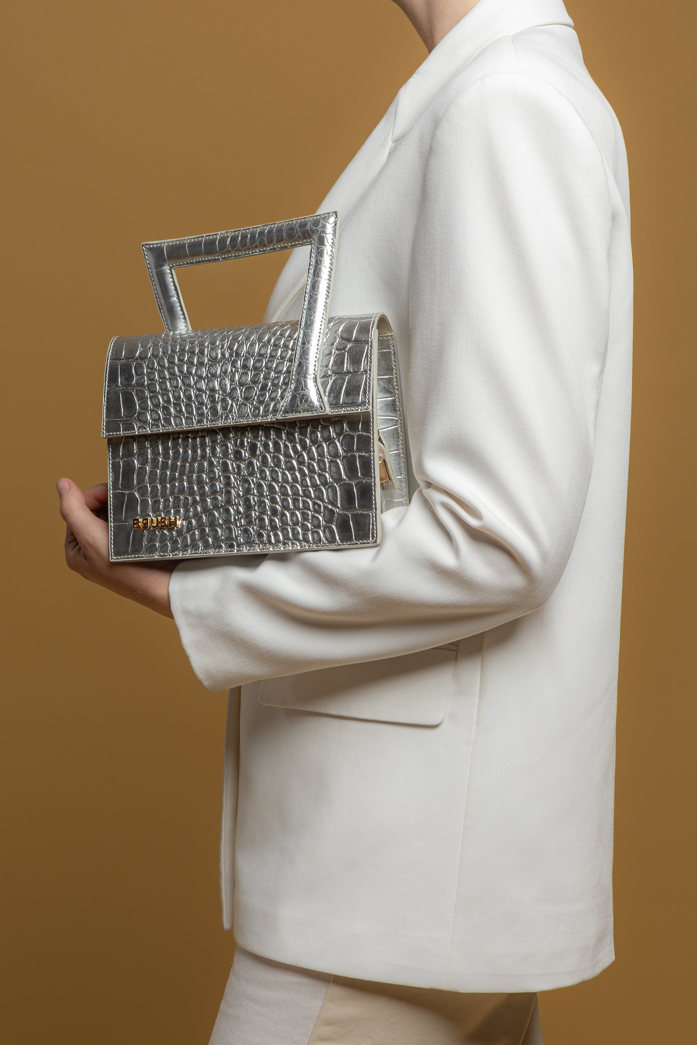 Frame Bag in Crock Silver