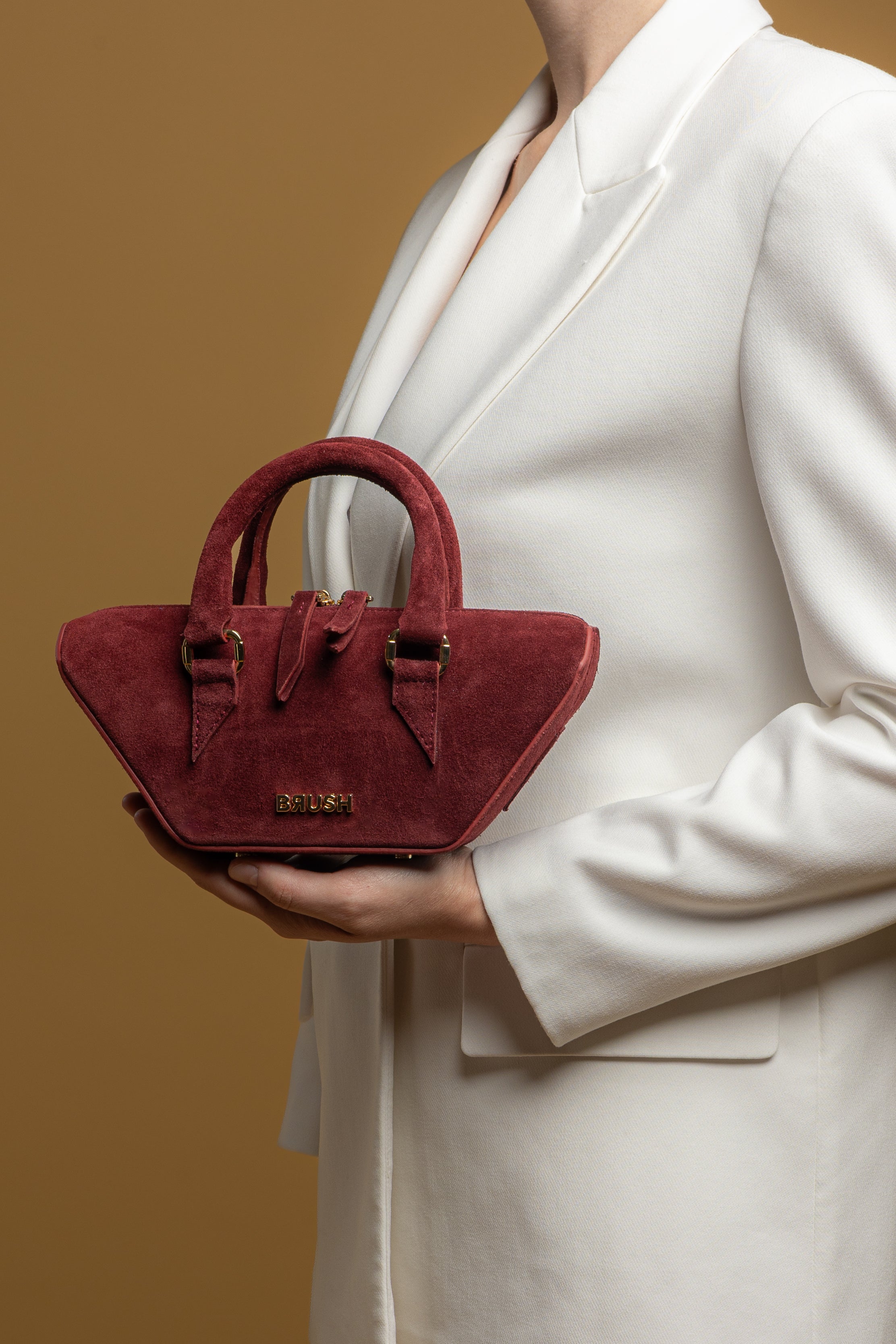 Bordeux Suede Baby Boat Bag