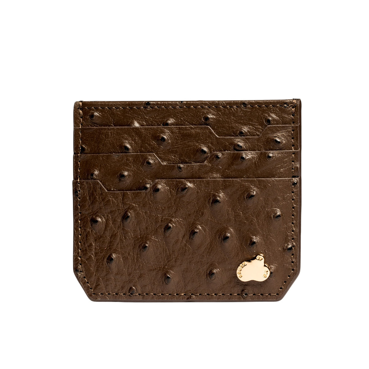 Cardholder Ostrich Brown