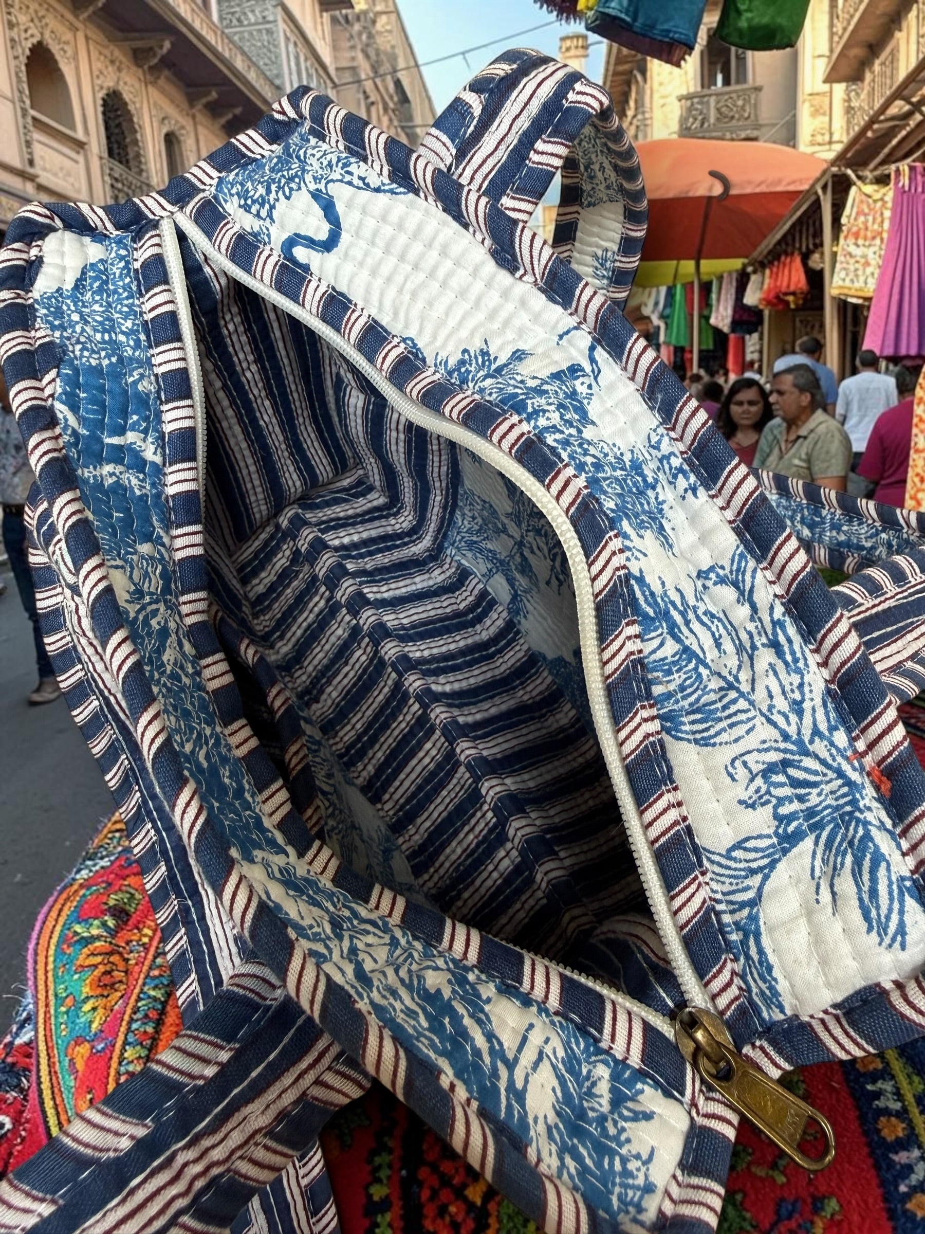 Peacock Fade Small Tote Bag
