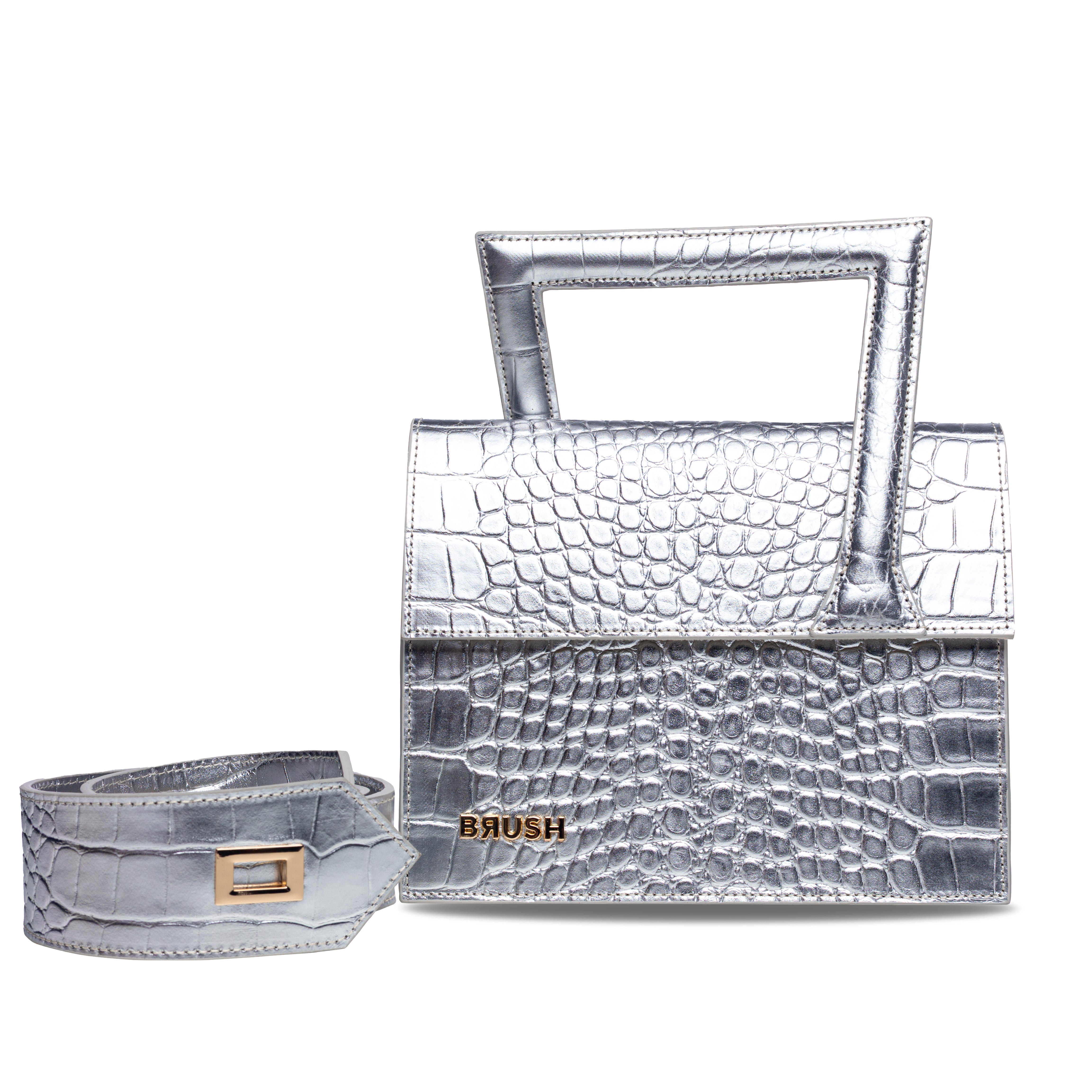 Frame Bag in Crock Silver