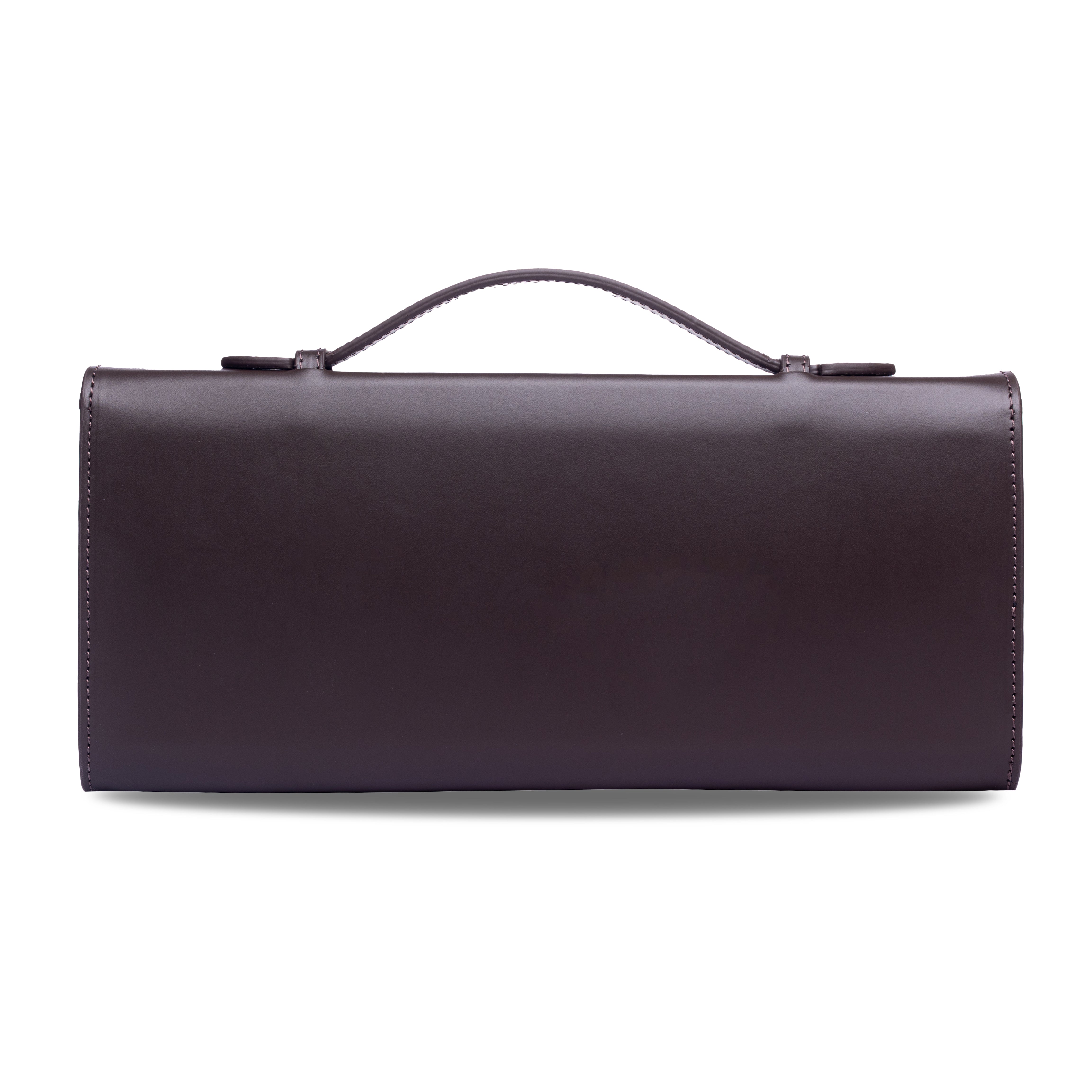 Melt Clutch Bag in Dark Brown