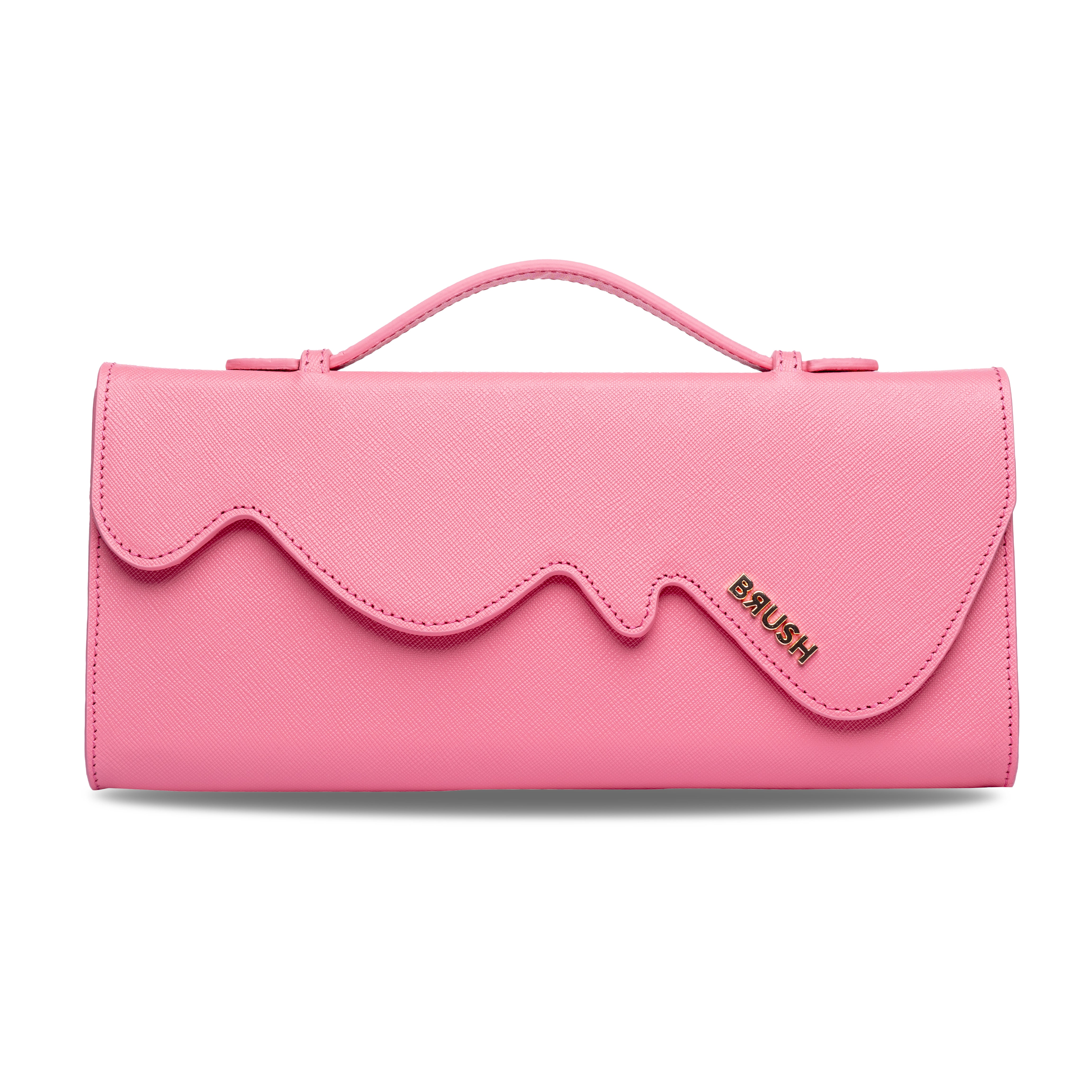 Melt Clutch Bag in Light Pink