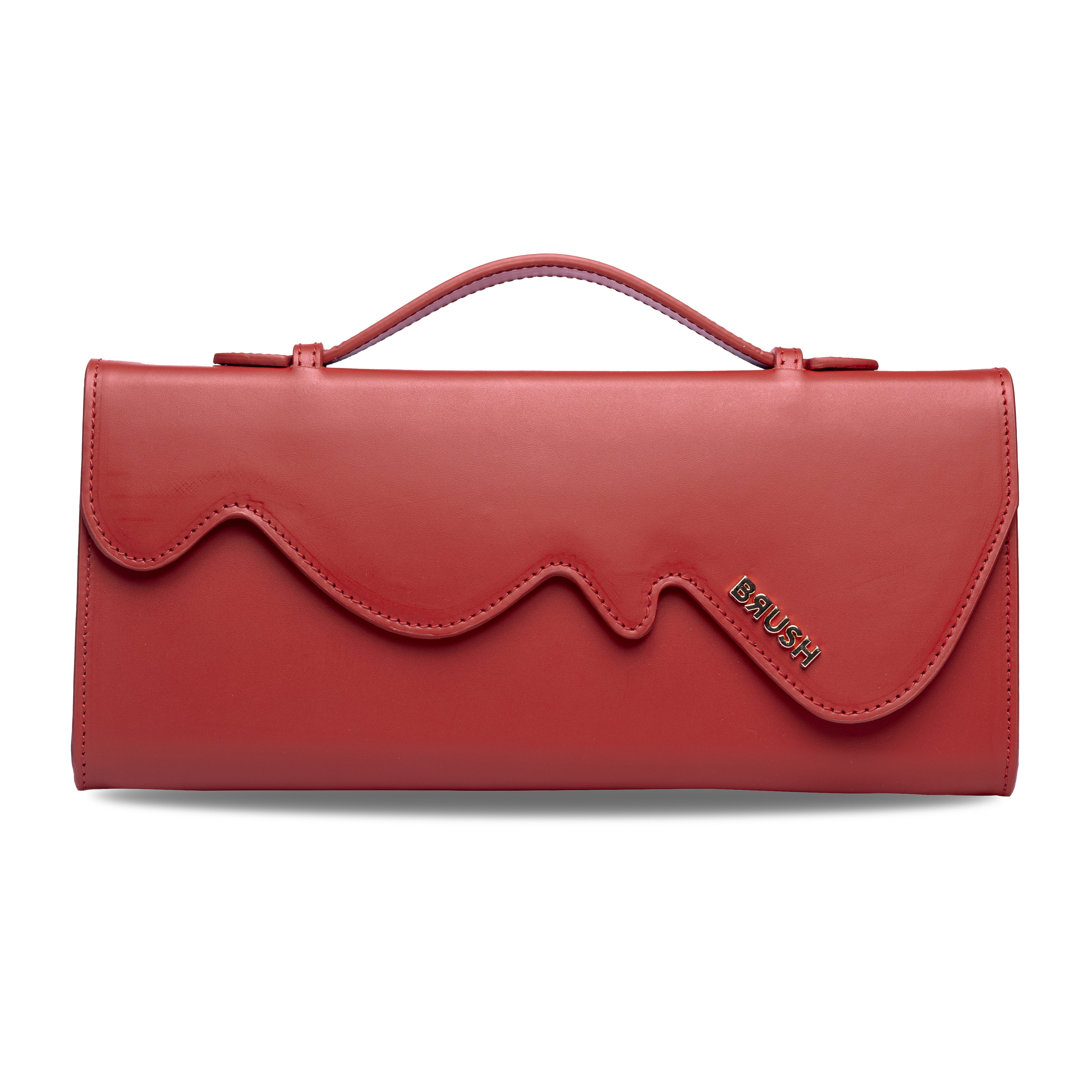 Melt Clutch Bag in Red