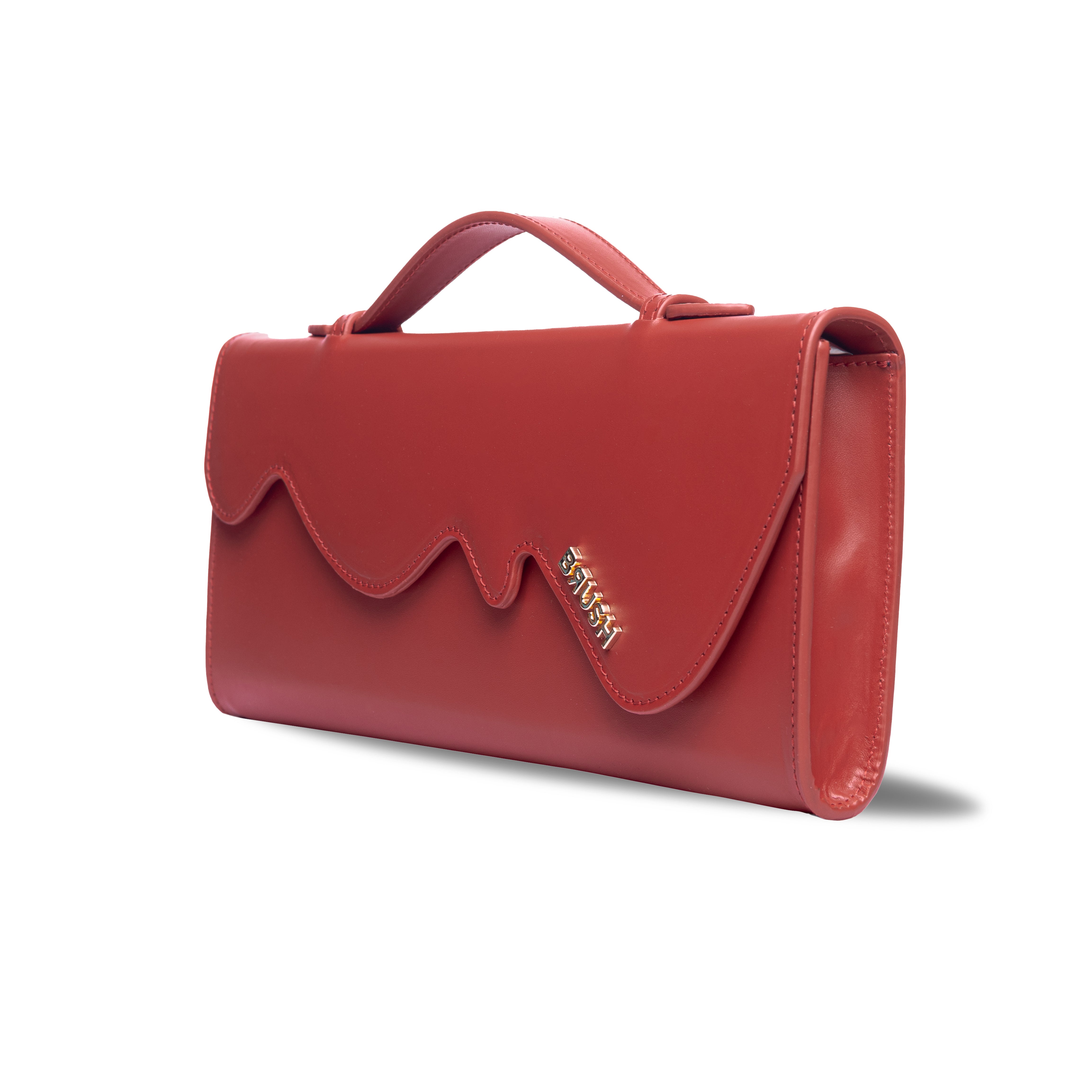 Melt Clutch Bag in Red