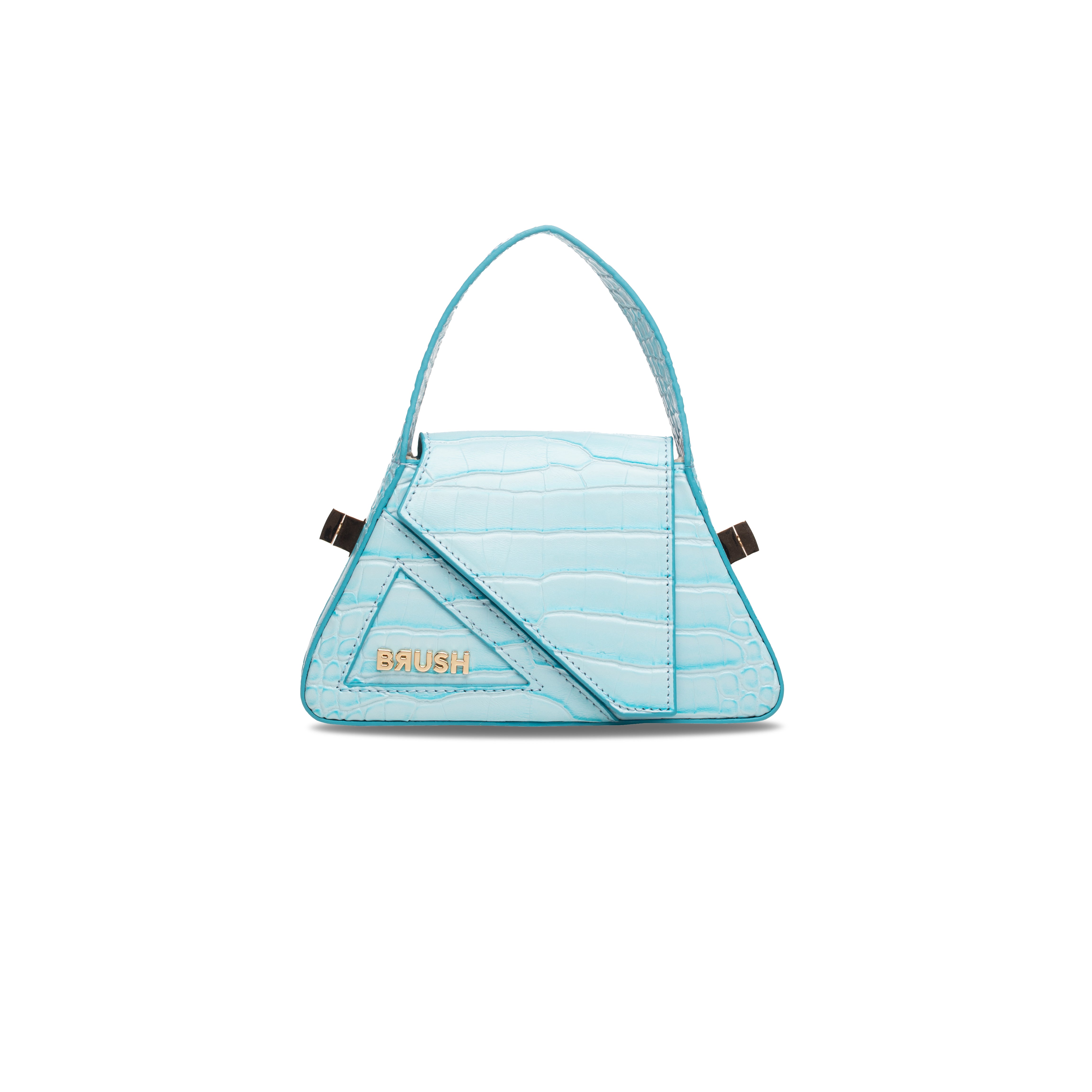 Vegan Crock Blue Micro Ruler Bag